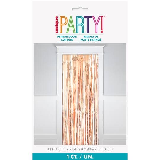 Foil Rose Gold Fringe Curtain